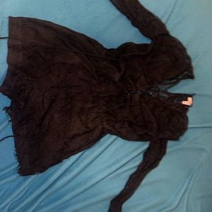 Black , lace Romper